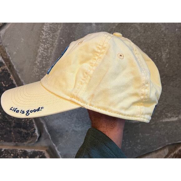 Life is Good Hat Cap Strapback Yellow Flip Flops Sandals Beach Gym Cap Outdoor - Picture 3 of 8
